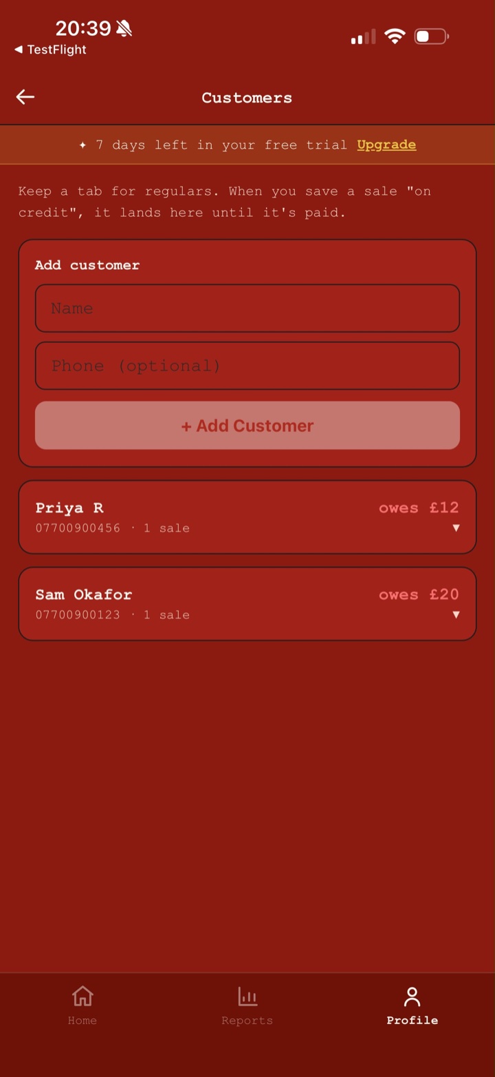 Customer credit book — see who owes you